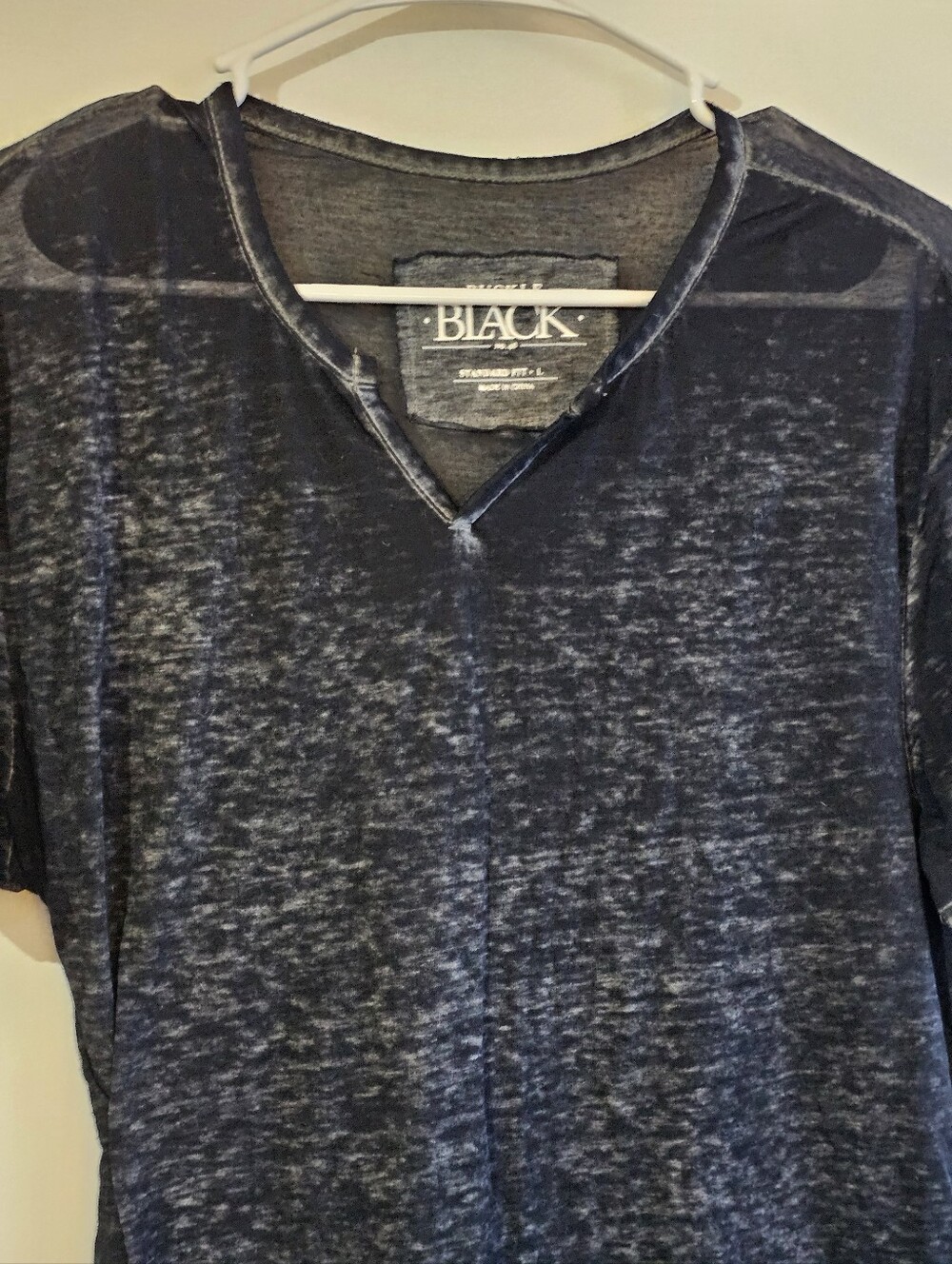 BLACK by Seven7 Washed V-Neck T-Shirt - Black/Charcoal
